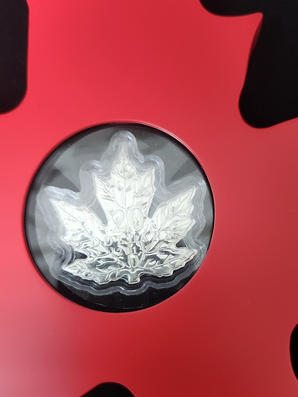 RCN Red Maple Leaf silver Coin.